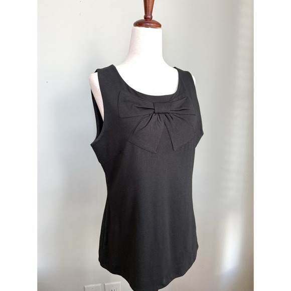 Banana Republic Tops - Banana Republic Women's Sleeveless Top Front Bow Accent Black M